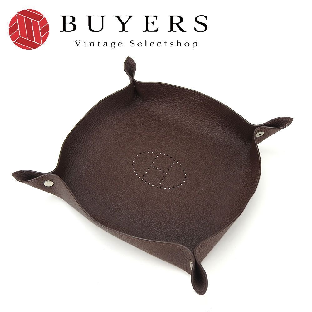 中古】 エルメス 小物入れ ヴィドポッシュ トレー ケース ブラウン 茶 
