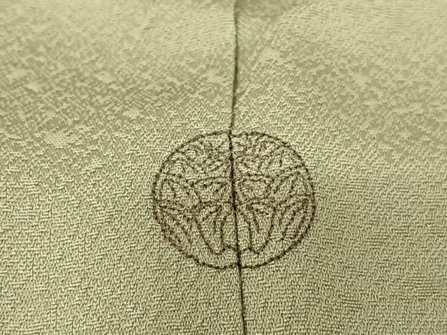 柿本市郎　加賀友禅作家　本人が描いたサイン入り色紙　真作　汚れ傷あり 本加賀友禅 柿本市郎氏作 訪問着 袷 正絹 緑 手描き友禅 花柄 SS