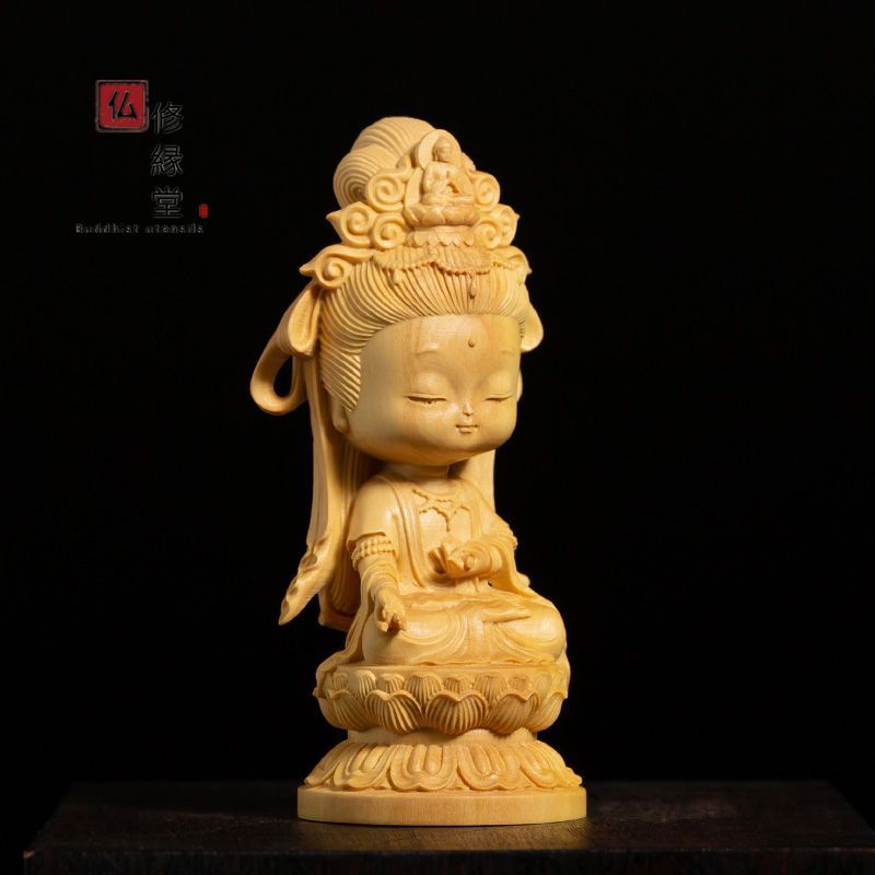 木製 笑顔の仏像 約60cm 木製 笑顔の仏像 約60cm