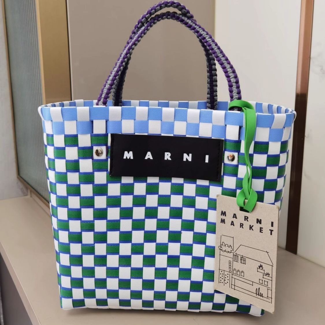 MARNI マルニ かごバッグ ピクニックバック ストーンホワイト - メルカリ