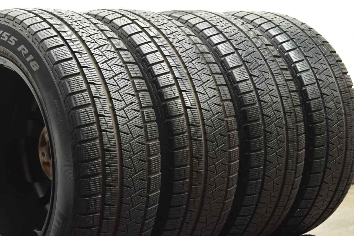 バリ溝 美品】VST タイプPLS 18in 8J +49 PCD108 ピレリ アイス