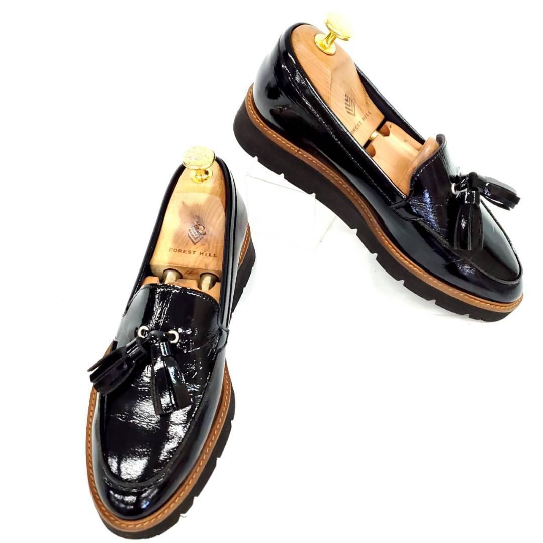 ダイアナブラックレザー ローファー タッセル付き DIANA ダイアナ