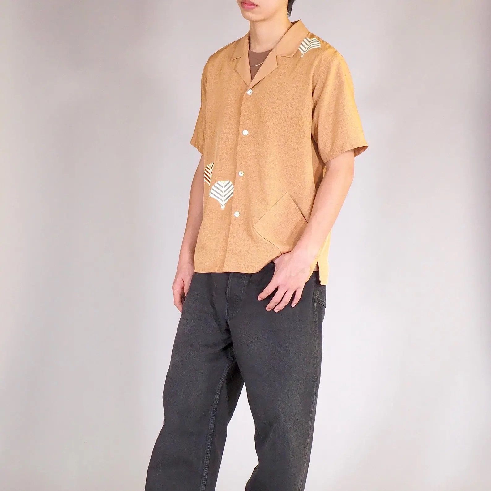 メンズシルクシャツM