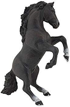 【】【非常に良い】Papo(パポ) 蹴り立つ馬(black) PVC PA51522 wgteh8f
