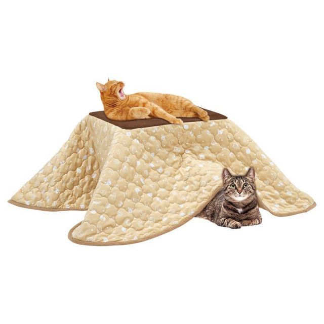 遠赤外線にゃんこの和みこたつ L