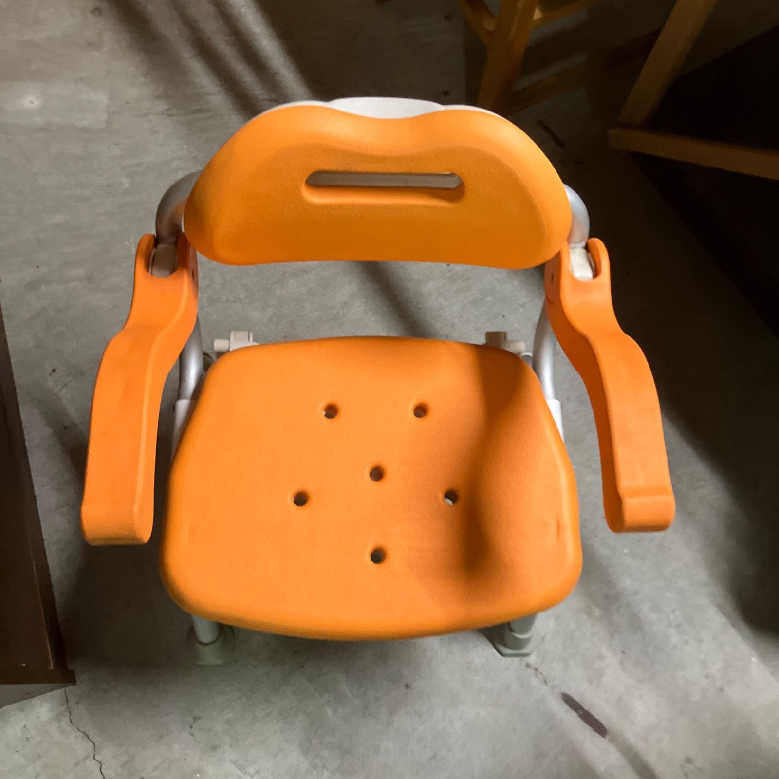 Panasonic シャワーチェア 折りたたみ 介護用品 介護椅子 オレンジ