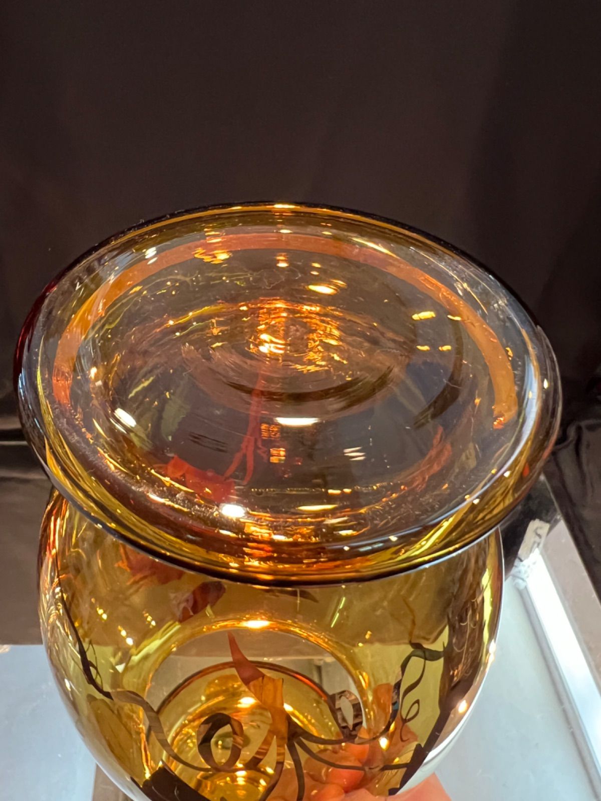 新作グッ ボヘミア 8304/26/26745 チェコ ハンドペイント花器 ベルモンド 花瓶・フラワースタンド