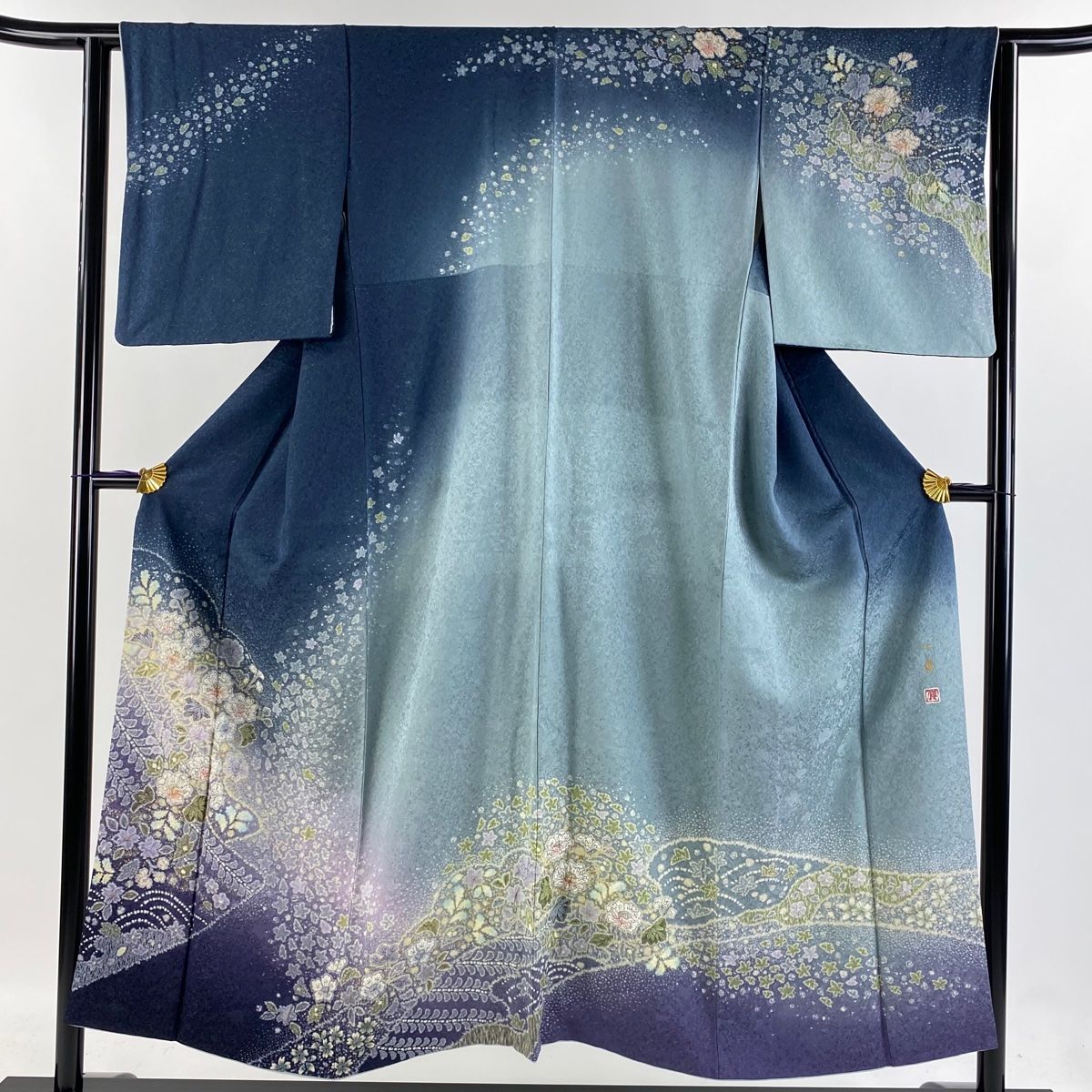 平和屋着物○越後十日町の一流染匠 桐屋・翠山工房 訪問着 絞り 辻が花