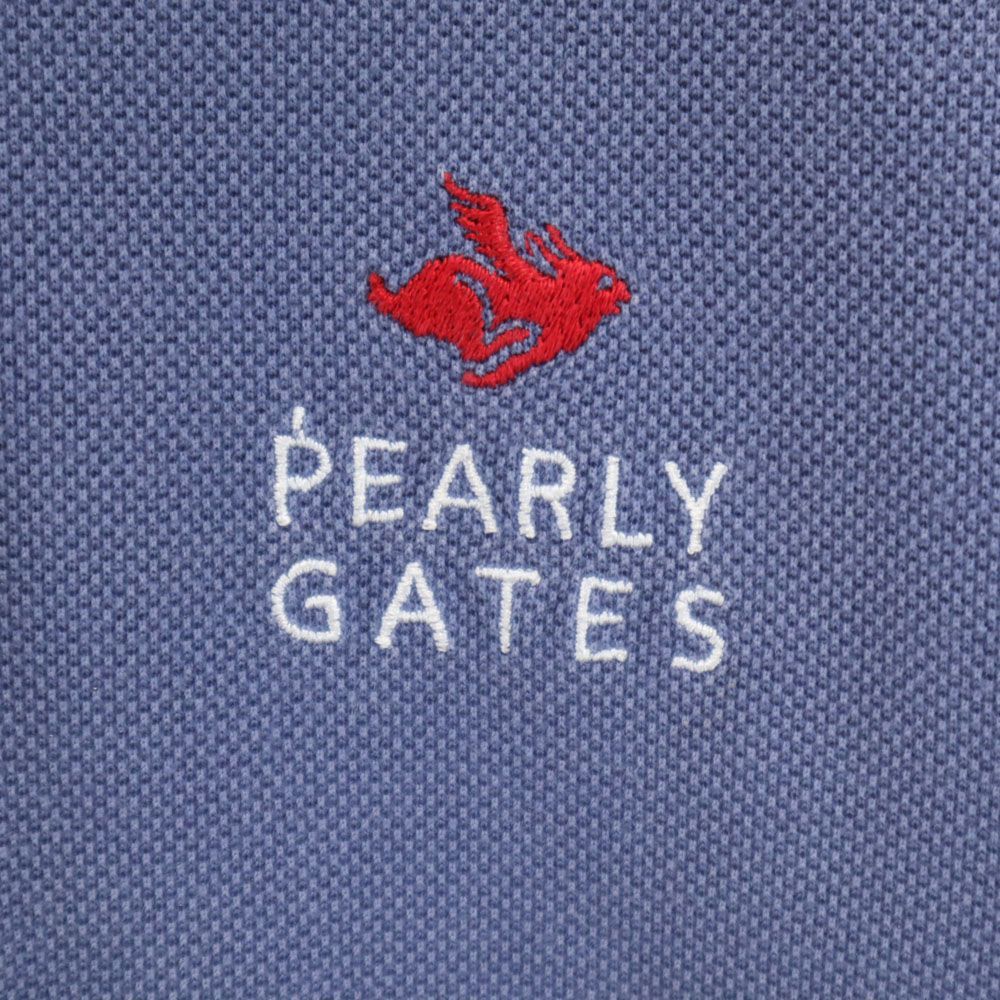 パーリーゲイツ 日本製 ゴルフ 半袖 ポロシャツ S ブルー PEARLY GATES