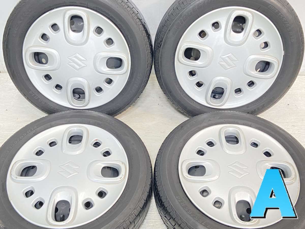 ブリヂストン 155/65R14 4本セット スズキ純正ホイール