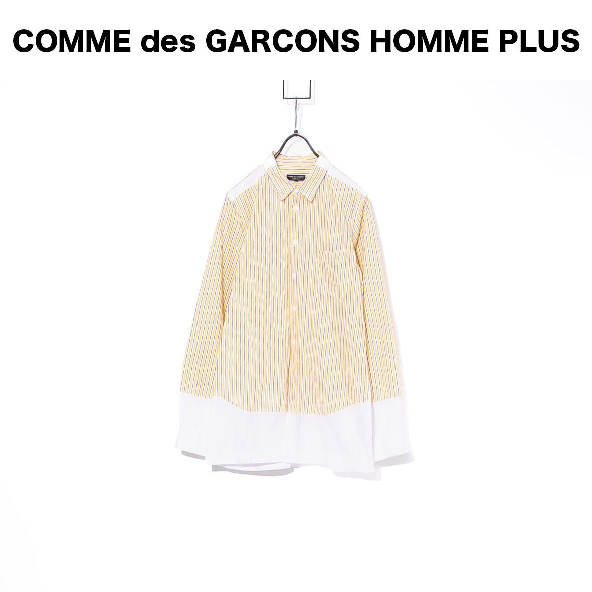 COMME des GARCONS HOMME PLUS　コムデギャルソン オムプリュス　ストライプ切替シャツ