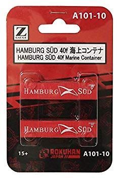 【中古】【非常に良い】ロクハン Zゲージ A101-10 HAMBURG SUD 40f 海上コンテナ (2個入り) qqffhab