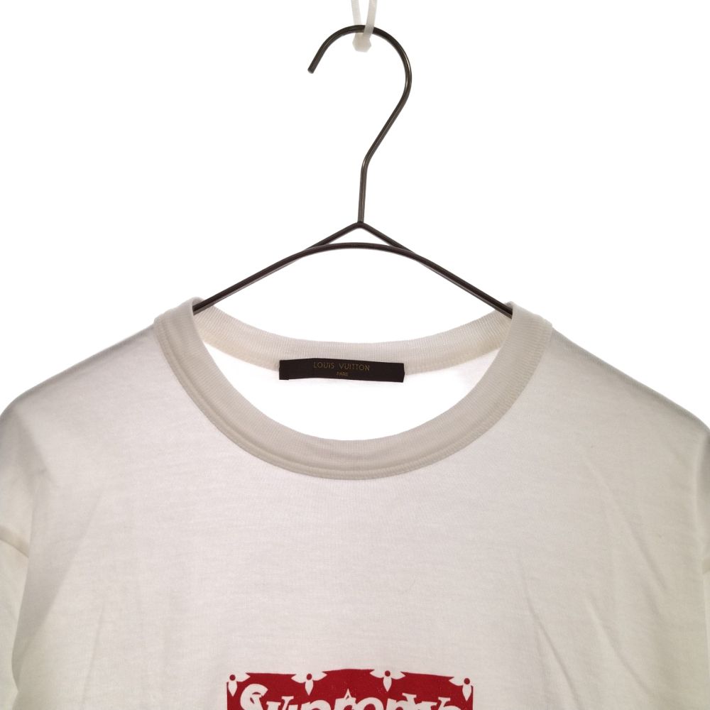 SUPREME (シュプリーム) 17AW ×LOUIS VUITTON Box Logo Tee モノグラム ボックスロゴTシャツ  ボックスロゴ半袖Tシャツ ホワイト/レッド HDY92WJC8