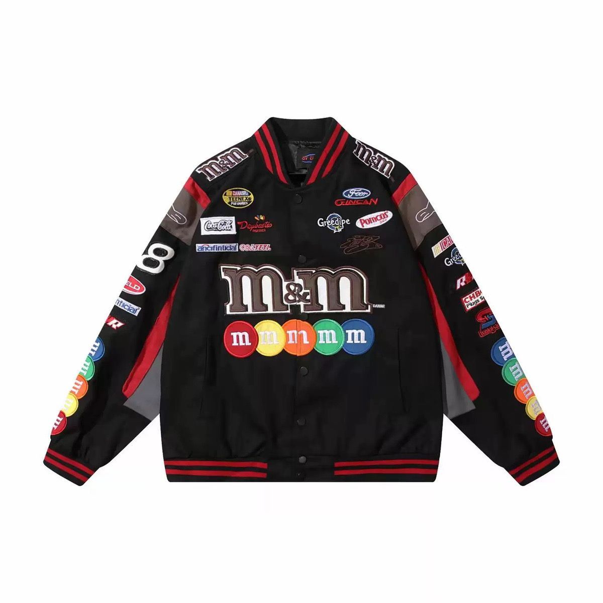 新品タグ付きm&m's レーシングジャケット エムアンドエムズ
