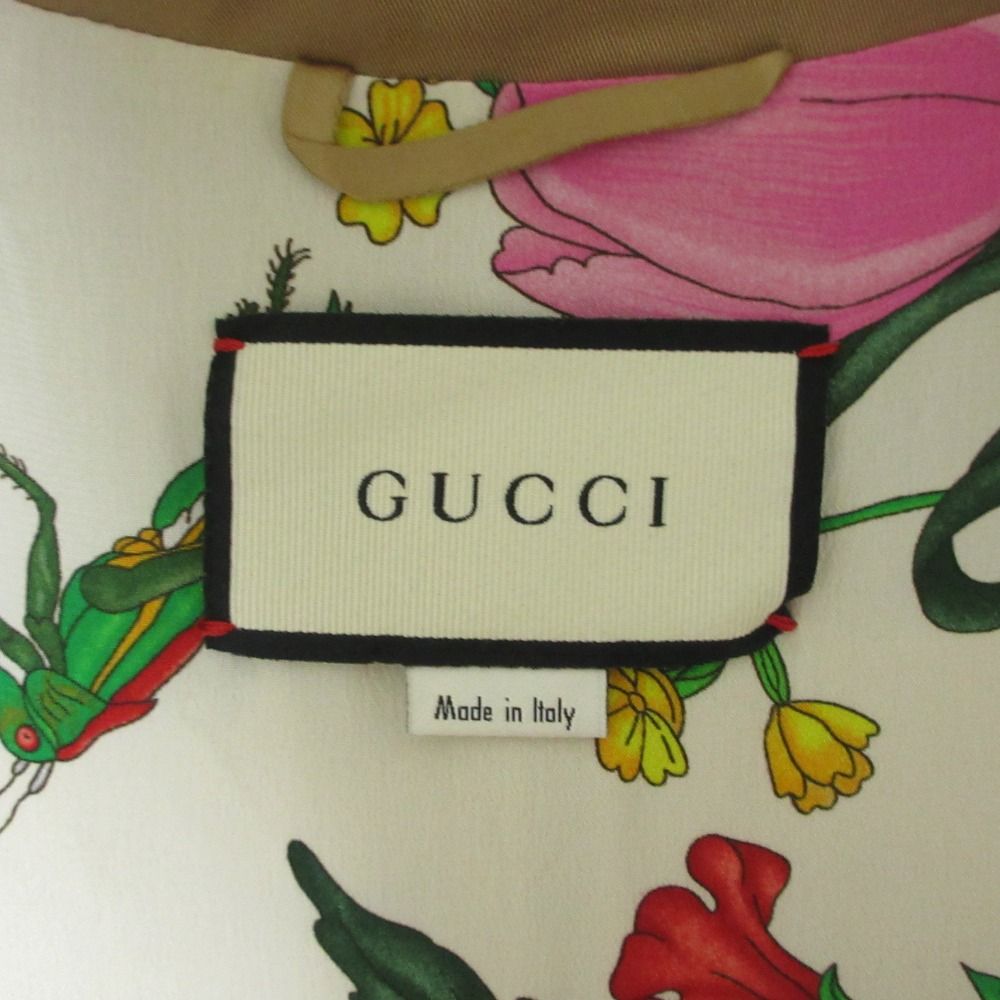 美品　gucci トレンチコート フローラ　36 美品 gucci トレンチコート フローラ 36 - メルカリ