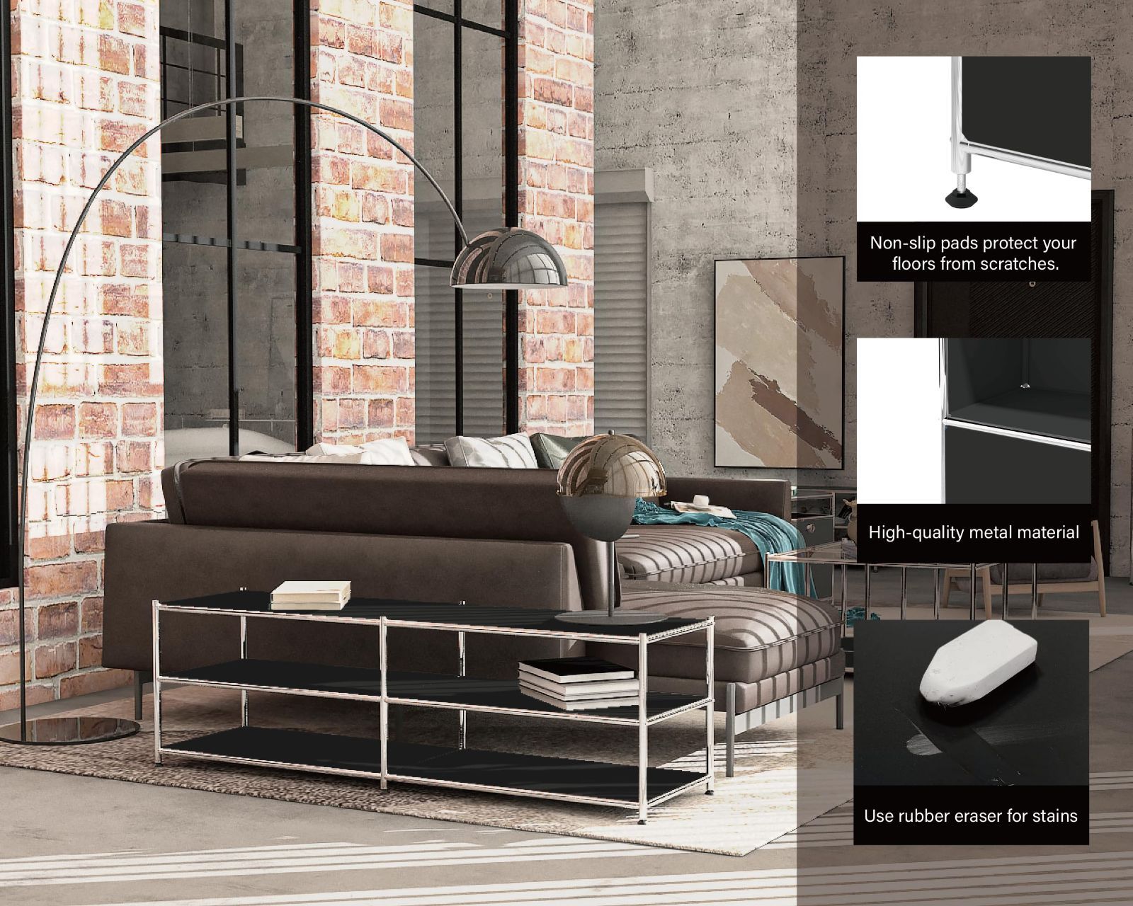 幅152cm×奥行40cm 3段シェルフ