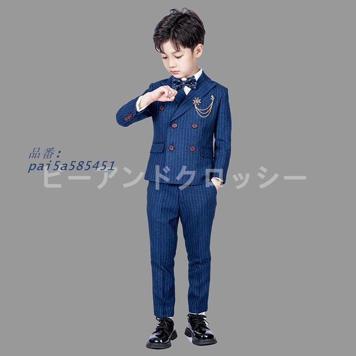 子供スーツ フォーマル 男の子 スーツセット キッズ ブレザー 子供服 発表会 入園式 入学式 結婚式卒業式 おしゃれ 卒園式 4点セット pai5a585451