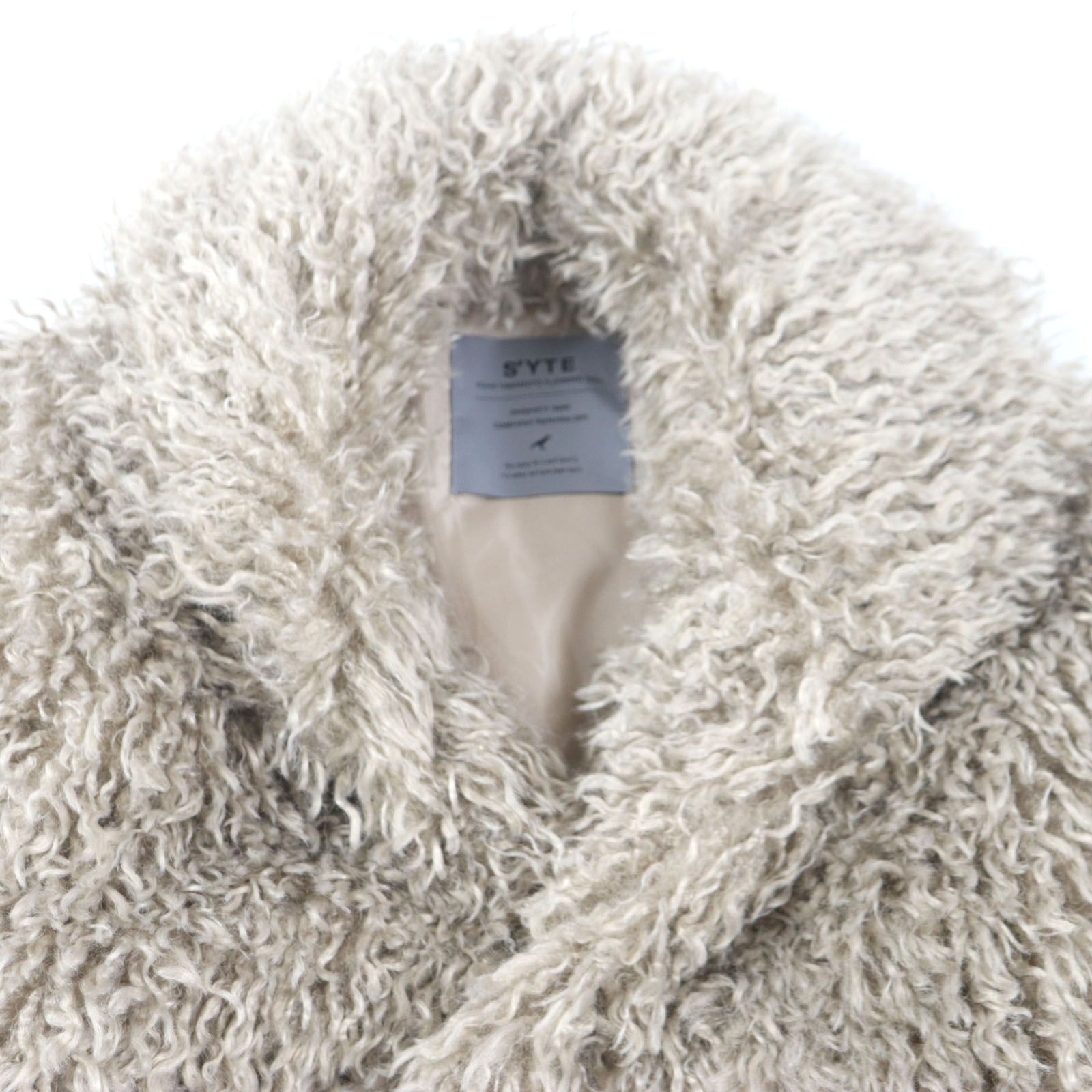 ヨウジヤマモトサイトフェイクファーコートベージュ