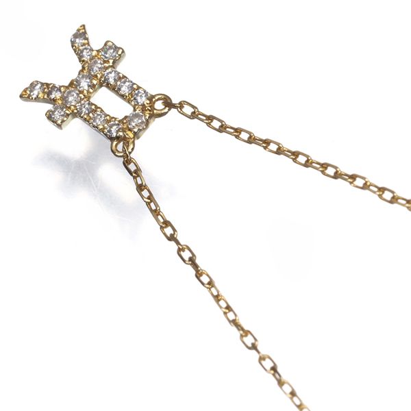 ∞ Lucky ∞ AHKAH イニシャルネックレス K18 0.07 楽天市場】【ギフト