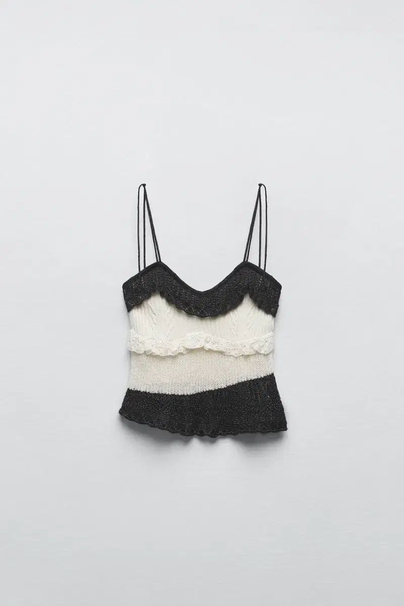 ZARA(ザラ) レース コンビ ニット トップス - メルカリ