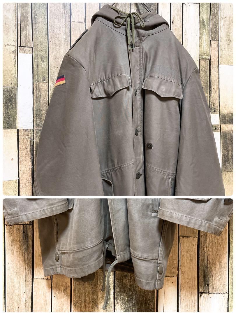 80年代当時物》ドイツ軍 緑☆モッズコート L 8415-12-156-5720 刺繍