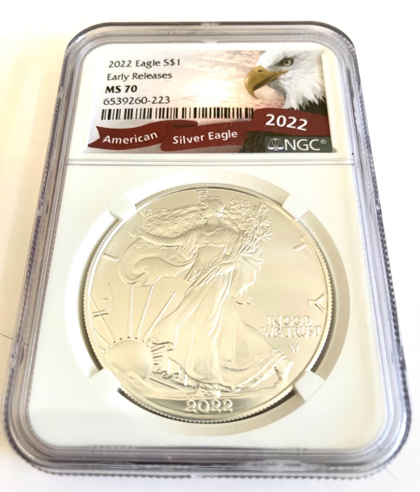 American Eagle - 最高鑑定★2022アメリカ イーグル銀貨   MS70 アーリーリリースリリース 最高鑑定☆2022アメリカ イーグル銀貨 MS70 アーリーリリース