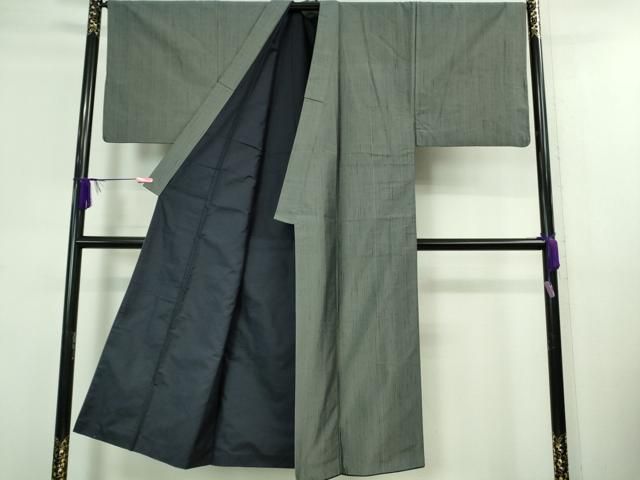 平和屋着物 上 男性 紬 アンサンブル 色無地 藍墨茶色 DZAA9861kh5 WWW_MORNINGWALKER_COM