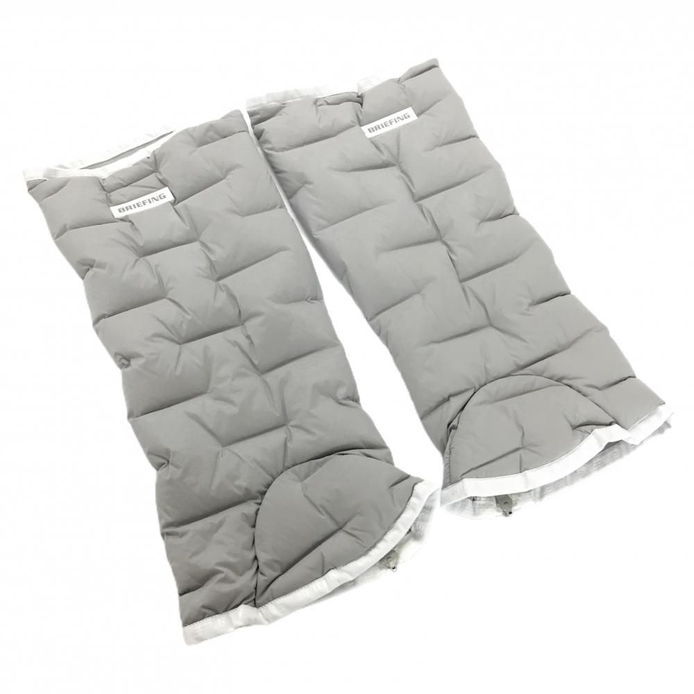 ブリーフィング ダウンレッグウォーマー ライトグレー シリコンロゴ レディース ゴルフウェア BRIEFING