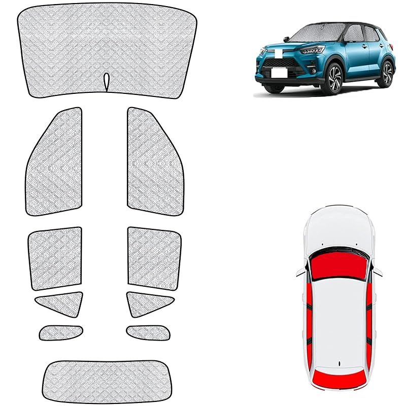 トヨタ ライズ 車中泊 トヨタ ライズ シェード 車中泊 トヨタ ライズ 車中泊 サンシェード RAIZE A200A A210A H31.11～現行 サンシェード  フルセット マルチサンシェード 遮光シェード 車中泊 仮眠 マルチサンシェード 断熱 遮光 1 - メルカリ