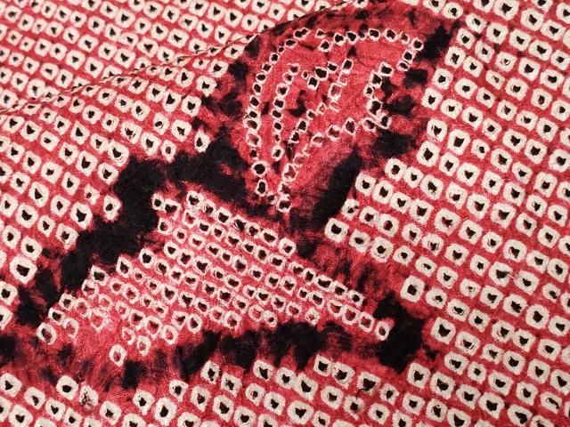 平和屋着物□上質な小紋 絞り 舞花文 正絹 逸品 未使用 CAAR8534in