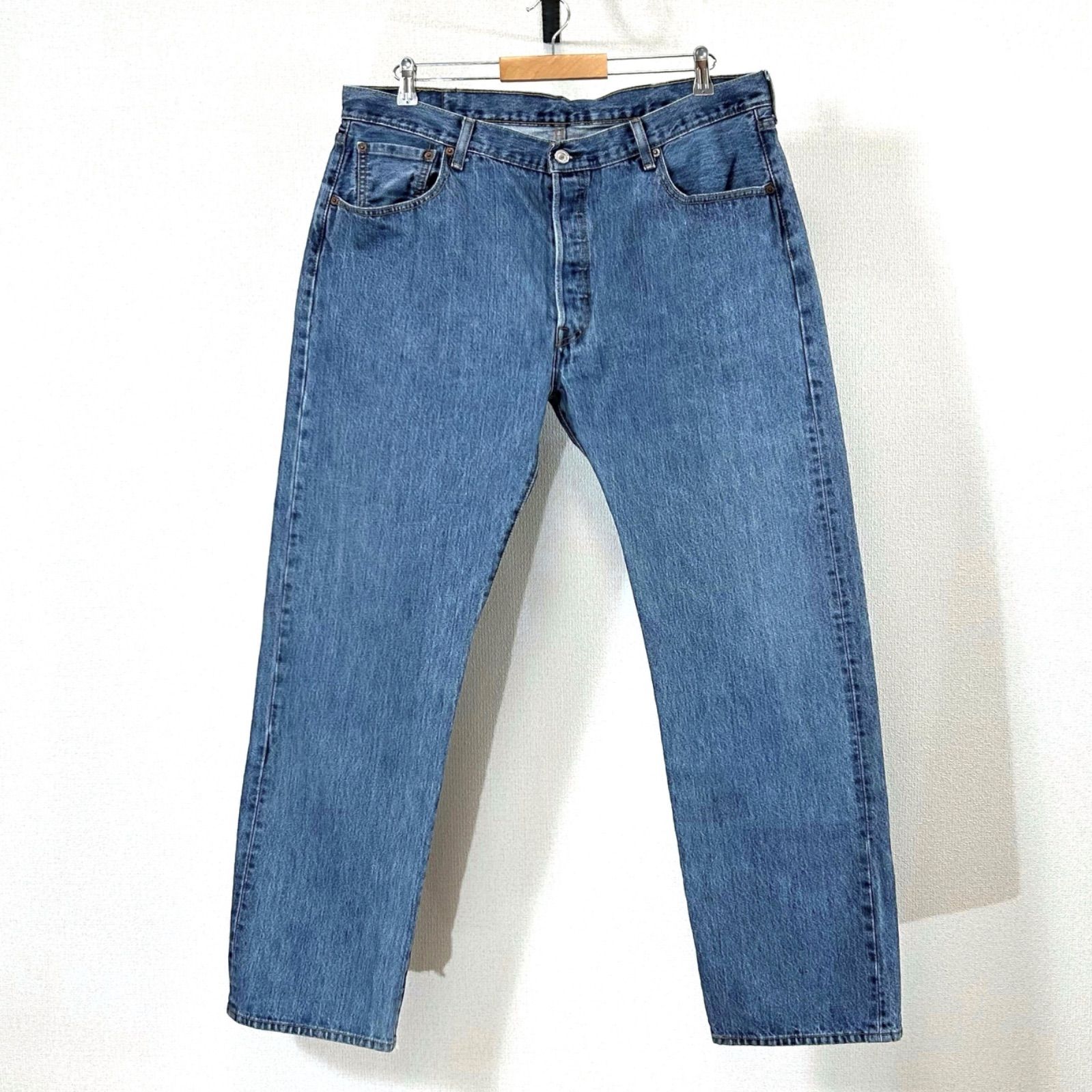 リーバイス501LEVI'Sデニムパンツw40大きいサイズバギーレザー革