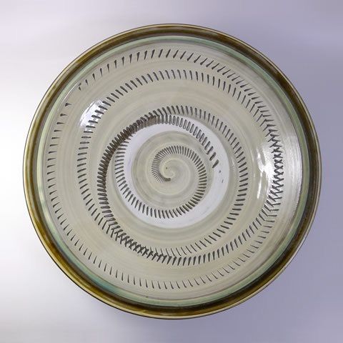 小鹿田焼 坂本浩二窯 尺二寸皿 飛び鉋 三色 ｜ みん 小鹿田焼 大皿