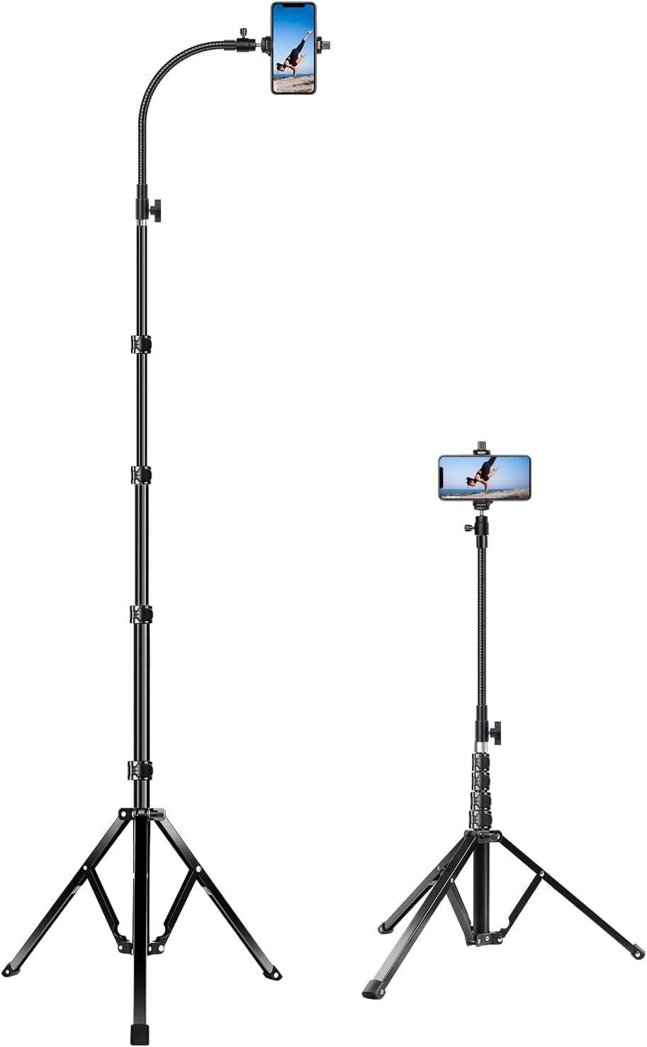 スマートフォン・携帯電話 elitehoodスマホスタンド 三脚 （収納42cm