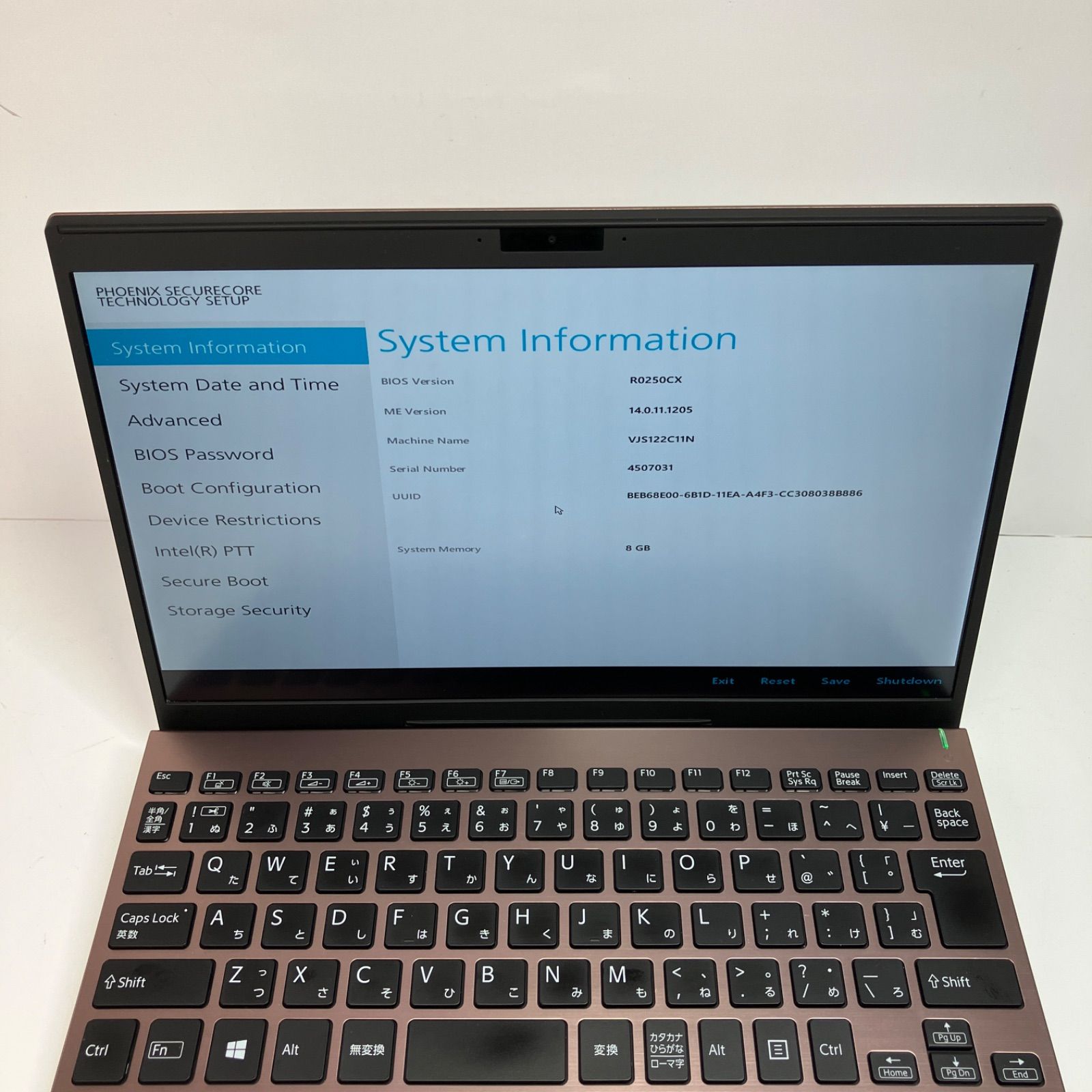 ジャンク】VAIO VJS122C11N Core i5-10210U