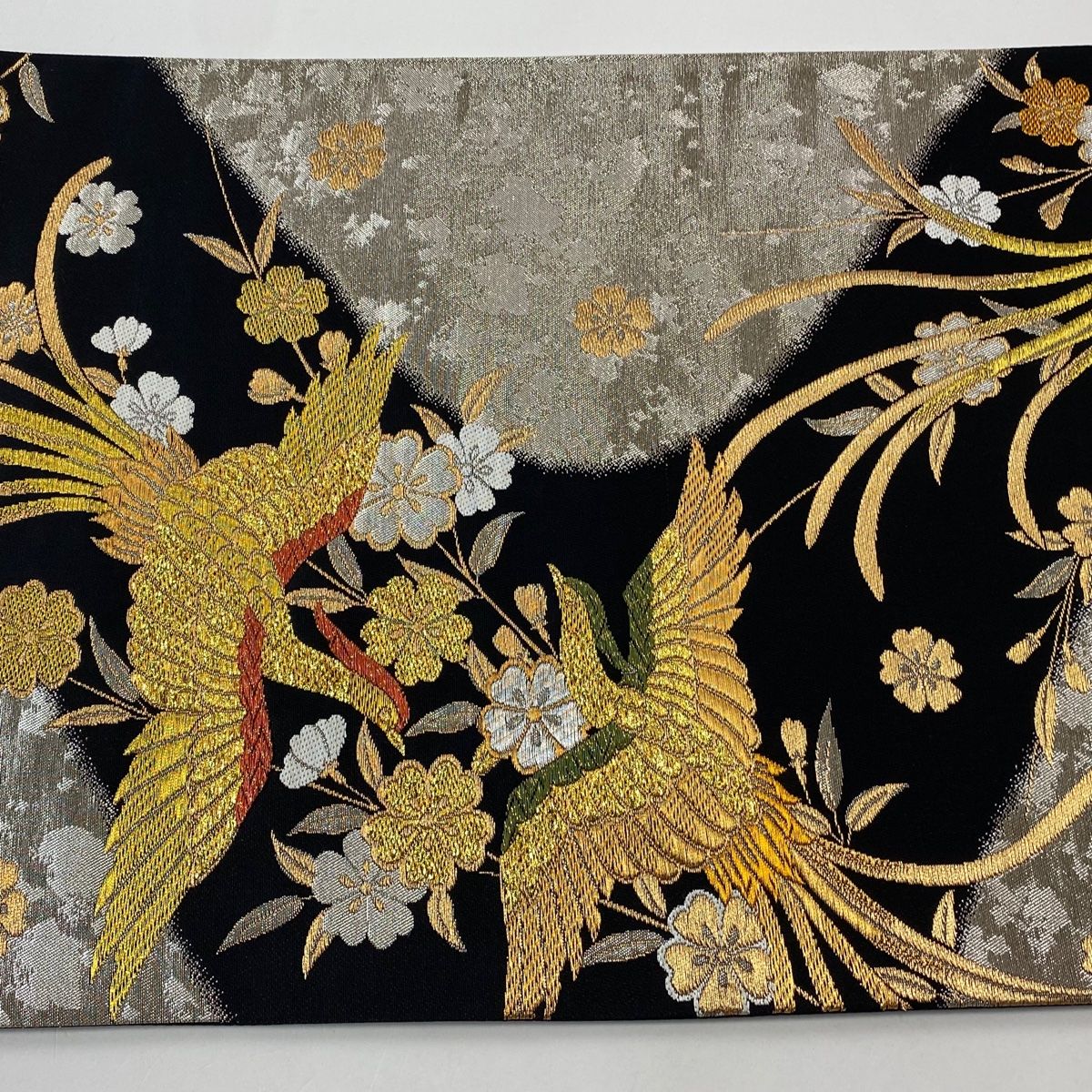 SO-656 袋帯 全通 正絹 金糸 鳳凰 蝶 華 逸品 平和屋着物□六通柄袋帯 唐織 鳳凰花蝶文 金糸 正絹 逸品