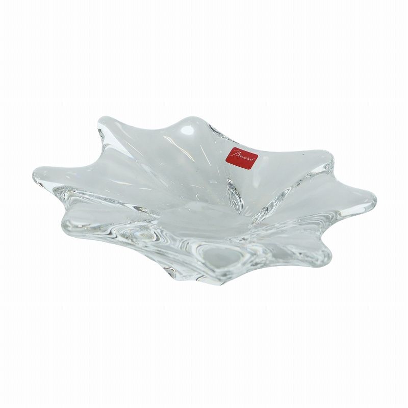 バカラ Baccarat キャディックス 小物トレイ 灰皿 アッシュトレイ クリスタルガラス ロゴ クリア ■GY11 /MQ