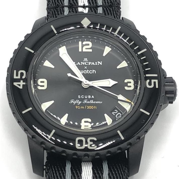 【中古品】BLANCPAIN×SWATCH ブランパン×スウォッチ　自動巻腕時計 楽天市場】ブランパン X スウォッチ オーシャンオブストーム
