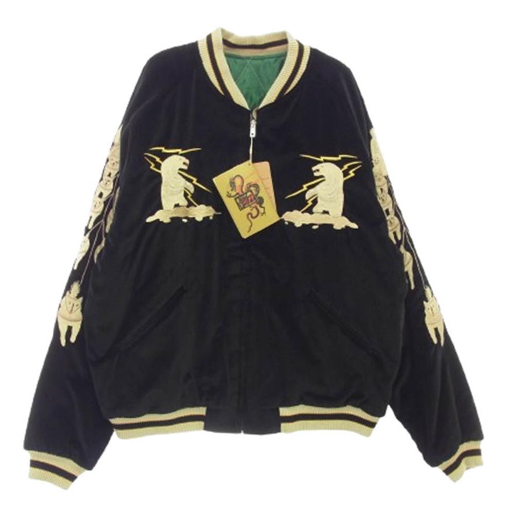 TAILOR TOYO TT15175Late 1950s Style Velveteen Souvenir Jacket POLAR BEAR ALASKA MAP 別珍 スカジャン 新古品