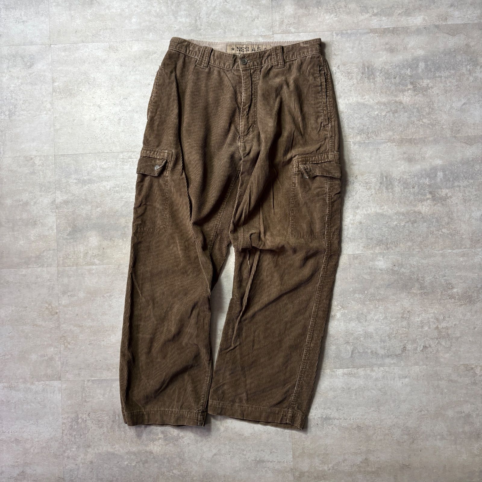 NESI A.G. コーデュロイカーゴパンツ ブラウン W 33 L 34