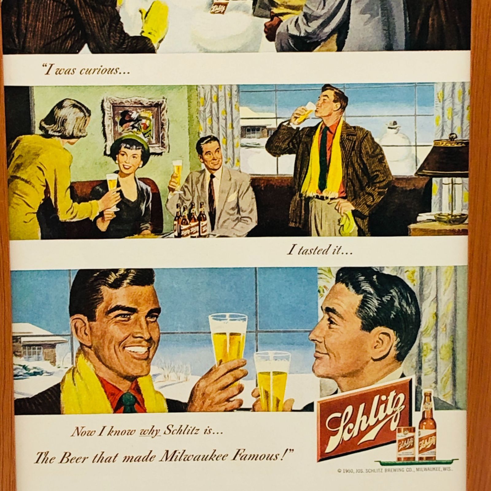ビンテージ 広告 当時物 ポスター 『 シュリッツビール レトロ