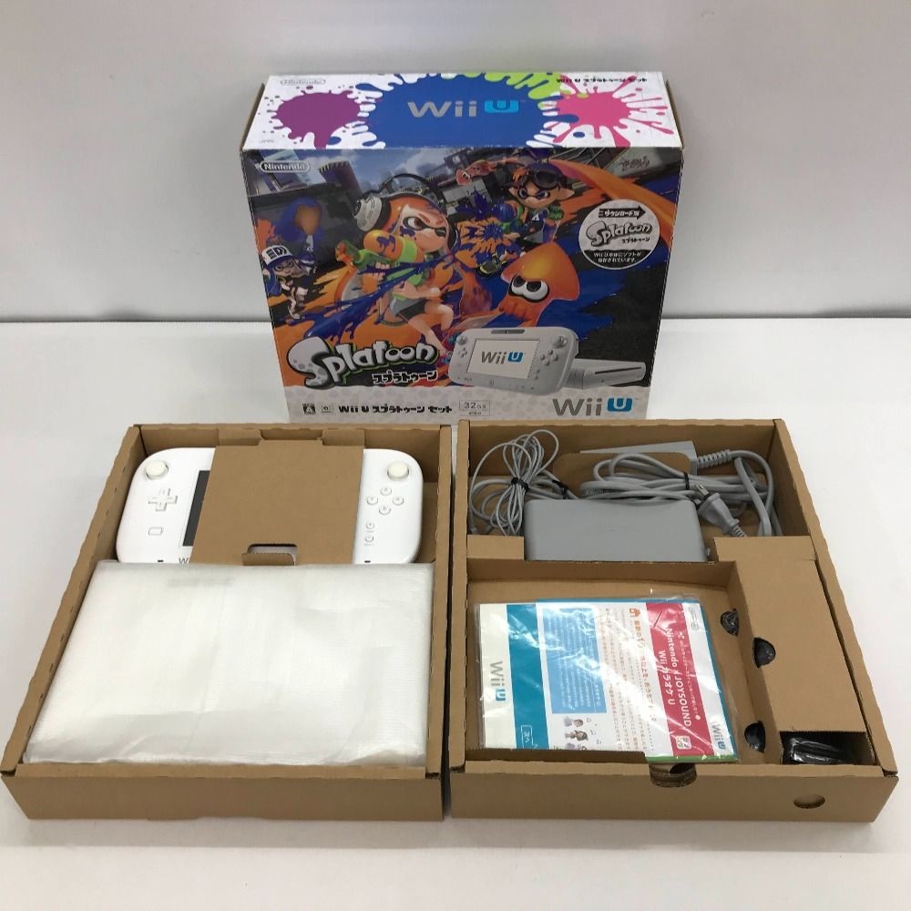 05w11982 WiiU Nintendo WiiU 本体 スプラトゥーンセット 32GB 白 ＊動作 済＊ ニンテンドー ◎ ◎