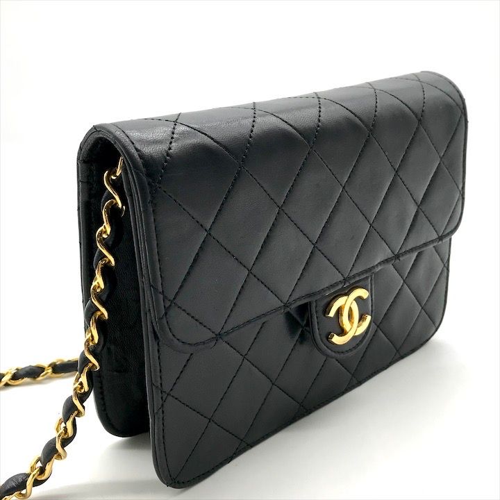 美品 CHANEL シャネル ココマーク ミニ マトラッセ ラムスキン