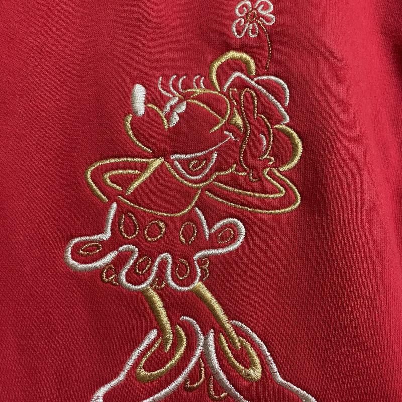 USED 古着 トレーナー 長袖 USA製 THE Disney STORE 刺繍ミニー
