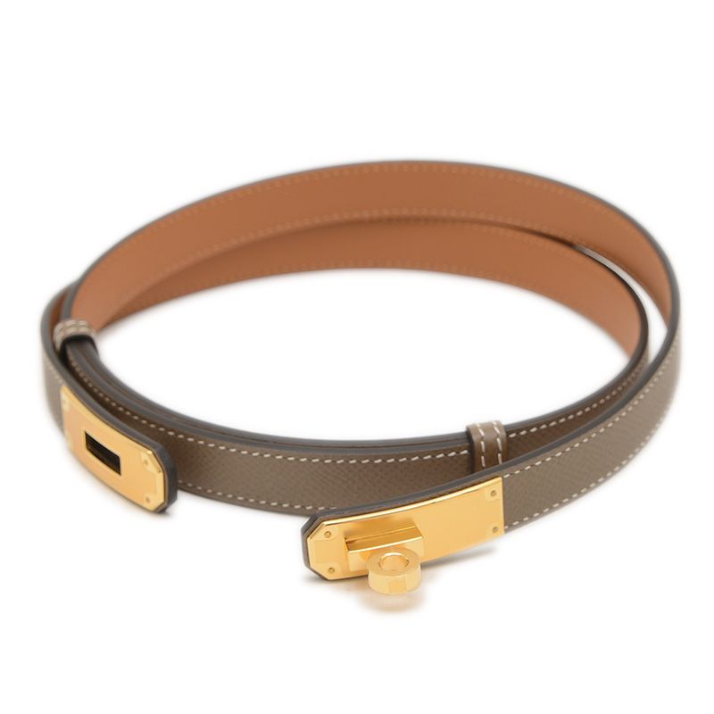 エルメス　ベルト　ケリー　18 エトゥープ　エトープ　エプソン　ゴールド　新品 HERMES エルメス ベルト ベルト ケリー 18 エトープ (エトゥープ