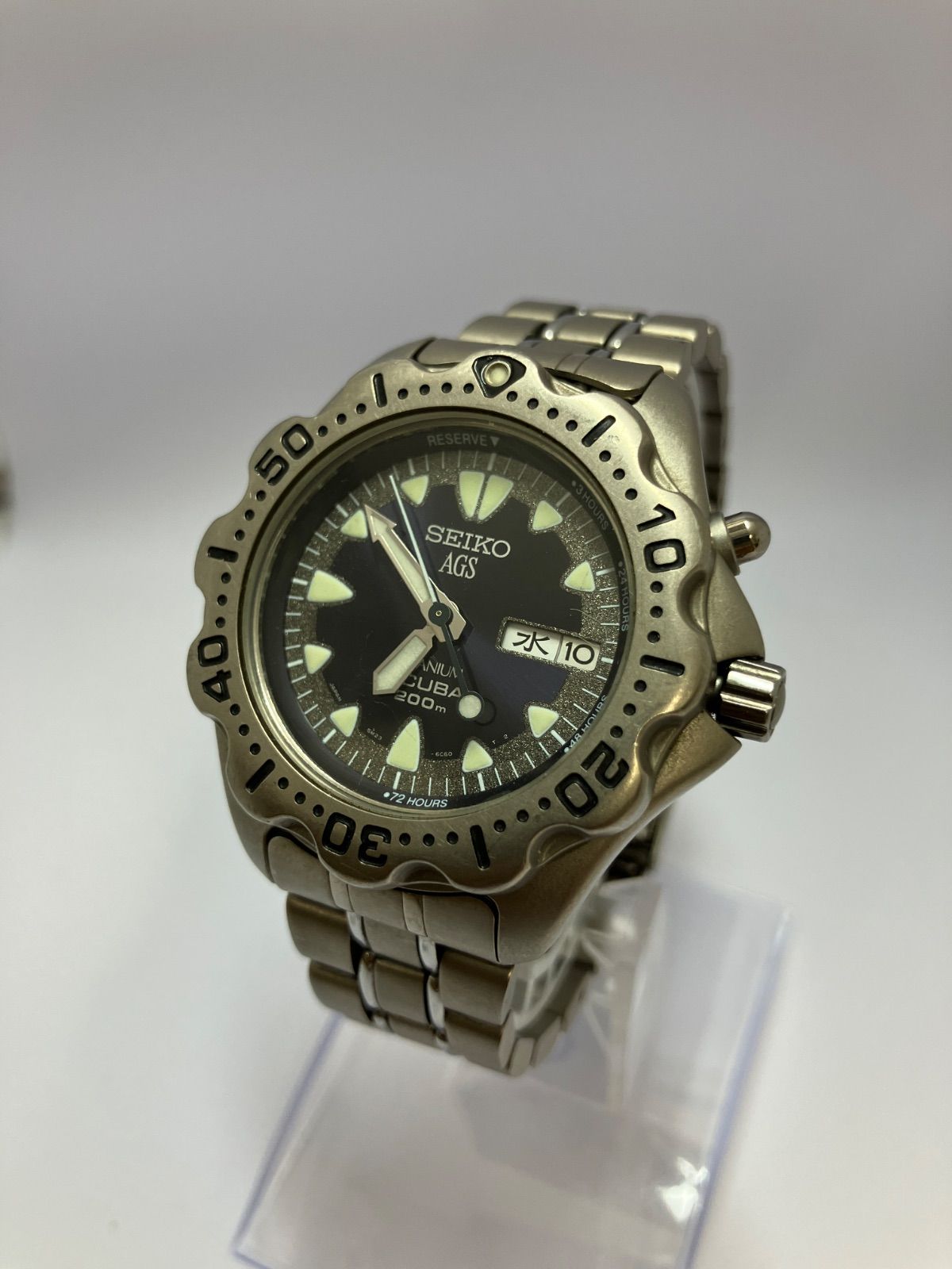 完動 夏汗に軽量ALLチタン SEIKO AGS SCUBA 5M23-6B40 完動 夏汗に軽量ALLチタン SEIKO AGS SCUBA 5M23-6B40 - メルカリ
