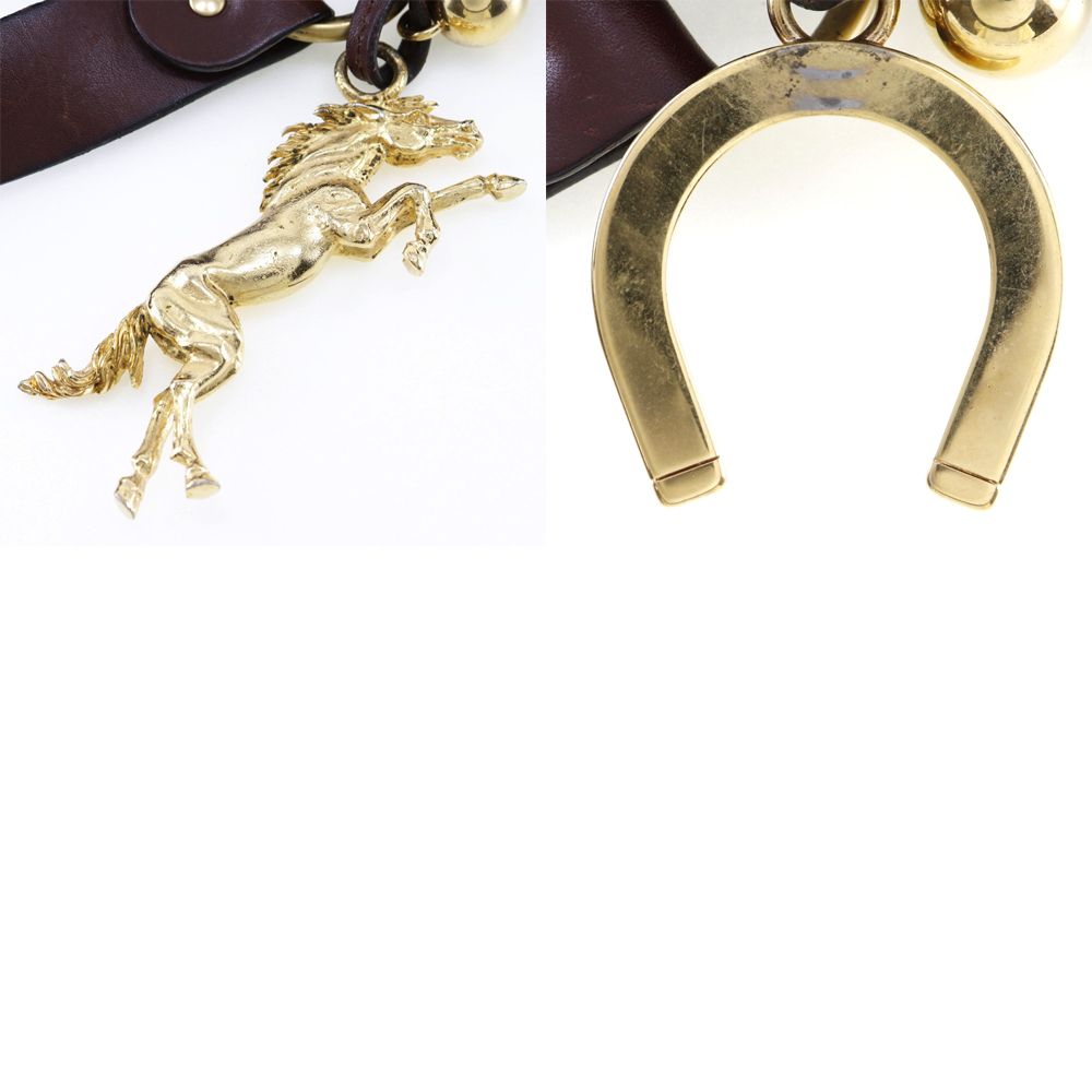 正規品　希少　chloe ケララ　ホースチャーム　レザーバッグ Chloe】クロエ ケララ ホースチャーム レザー 茶 レディース