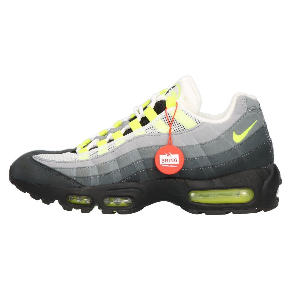 NIKE (ナイキ) AIR MAX95 OG NEON YELLOW エアマックス95 イエローグラデ ローカットスニーカー  US9.5/27.5cm CT1689-001 グレー/イエロー