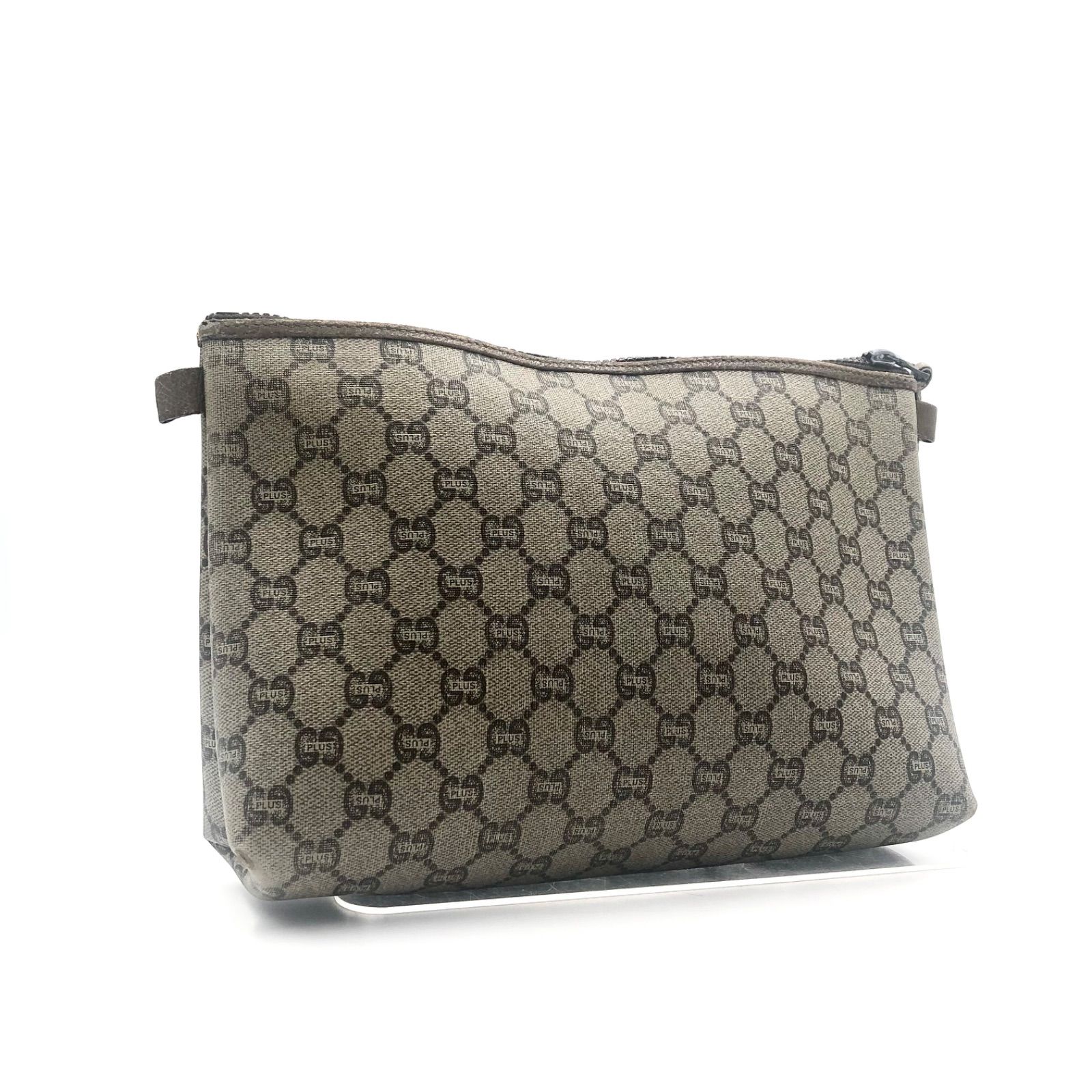 【中古】グッチ(Gucci) GG柄 レザー クラッチバッグ ブラウン GUCCIグッチ】GG柄☆クラッチバッグ☆キャンバス×レザー