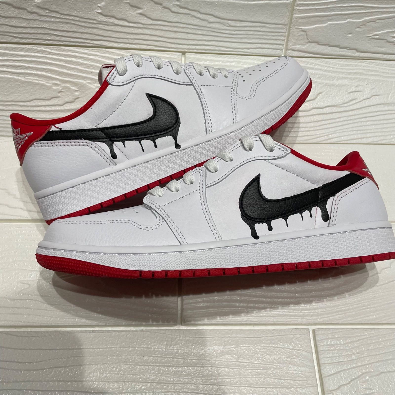1点限り‼️AIR JORDAN 1 Low ドリップ‪?‬ペイントカスタム 