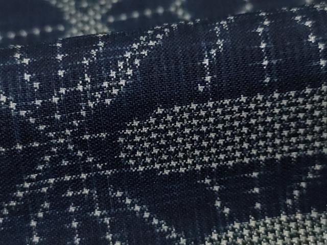 平和屋着物○本場大島紬 一元絣 葉づくし 正絹 逸品 AABA6684ck